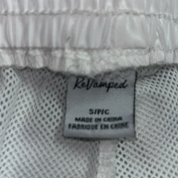 ReVamped Size Small White with Black Stripes Mesh Trackpants NWOT $35 - Picture 9 of 11